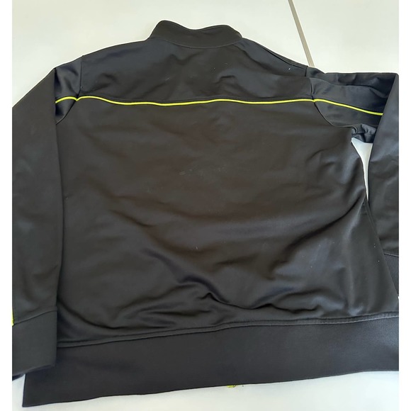 Women M Fila black jacket neon green yellow edge zipper workout - Picture 10 of 13